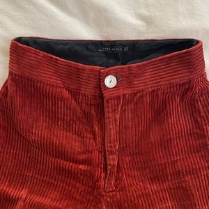 Zara Woman Brick Corduroy Crop Pant